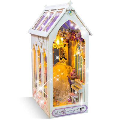 DIY Book Nook Kit Sturdy Book Nook Stand Easy to Assemble and Store Reusable Book Nook Stand Multi Functional 3D DIY Miniature