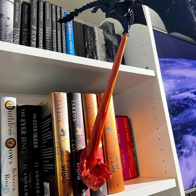 Novelty Dragon Flame Book Nook Adornment, a Perfect Birthday Gift.