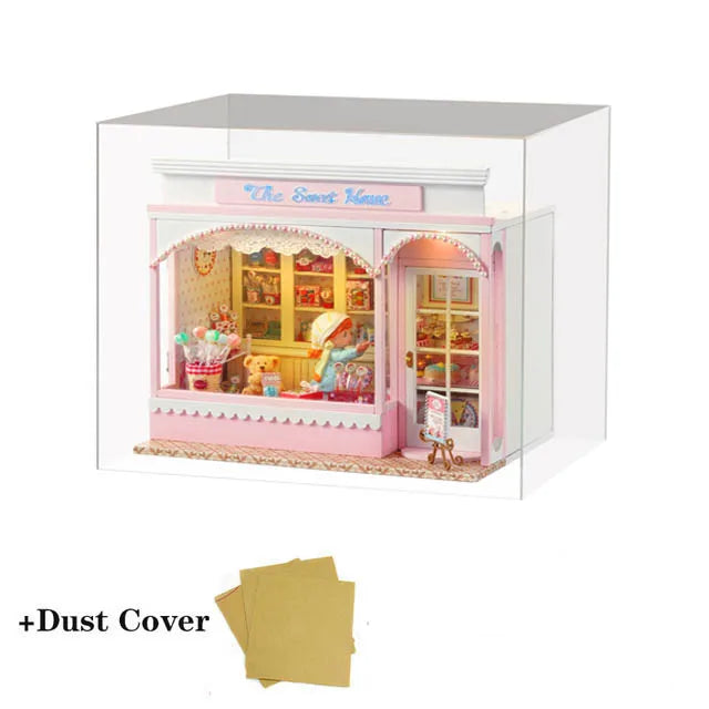 2014 New HomeMiniature House Diy Dollhouse Casa Tiny Dolls Houses Roombox miniaturas For Children Toys Birthday Gifts Booknook
