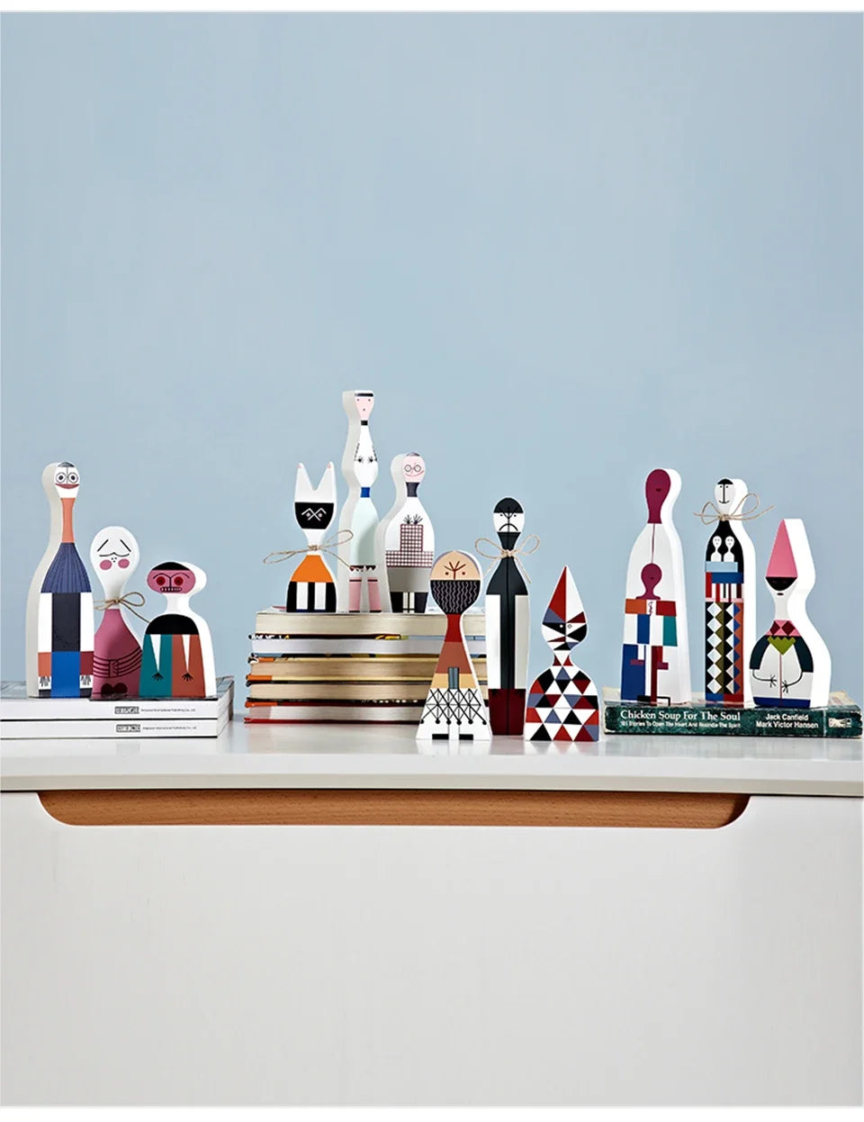 Book Nook Figurines Set Wooden Abstract Ideas Models Miniatures Decoration Living Room Home Decor Table Top Items Accessories