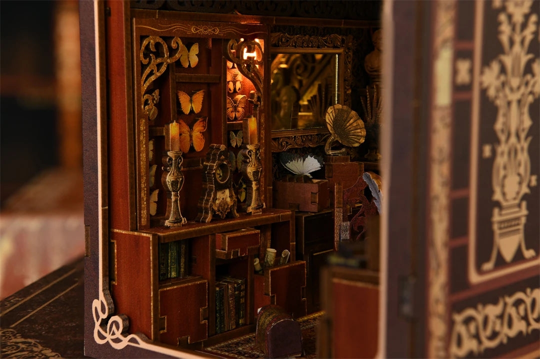 Booknook Kit DIY Wooden Puzzle Miniature House Kit For Bookshelf Room Decoration Insert Magic Dollhouse home improvement