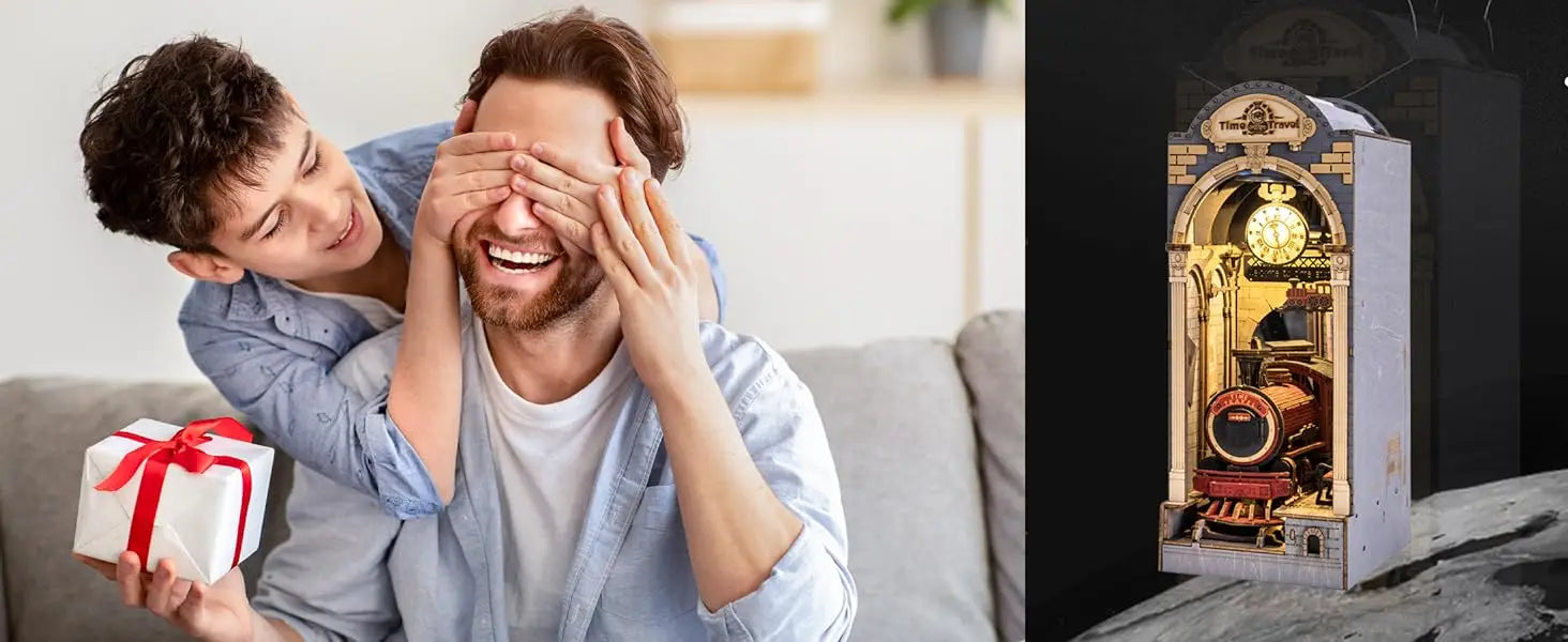 Robotime Rolife DIY Book Nook Wooden Miniature Doll House for Bookshelf Insert Furniture