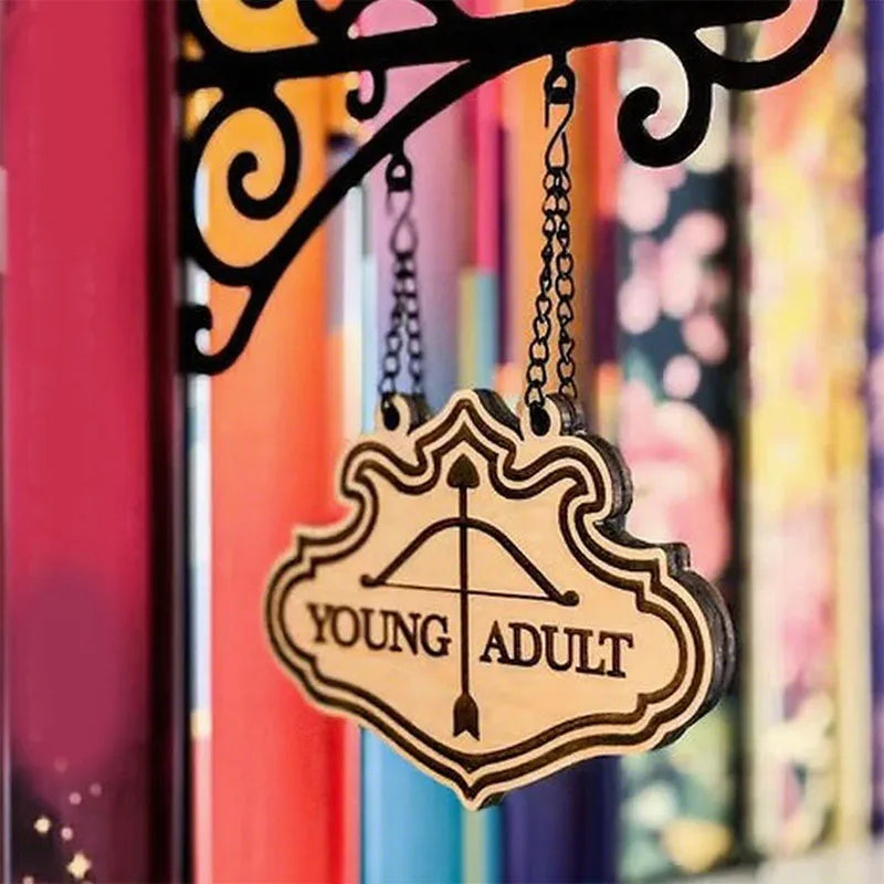 Book Nook Tavern Signs Library Shelf Divider Creative Bookstore Decor Vintage Metal Bookmarks for Reading Corner Library