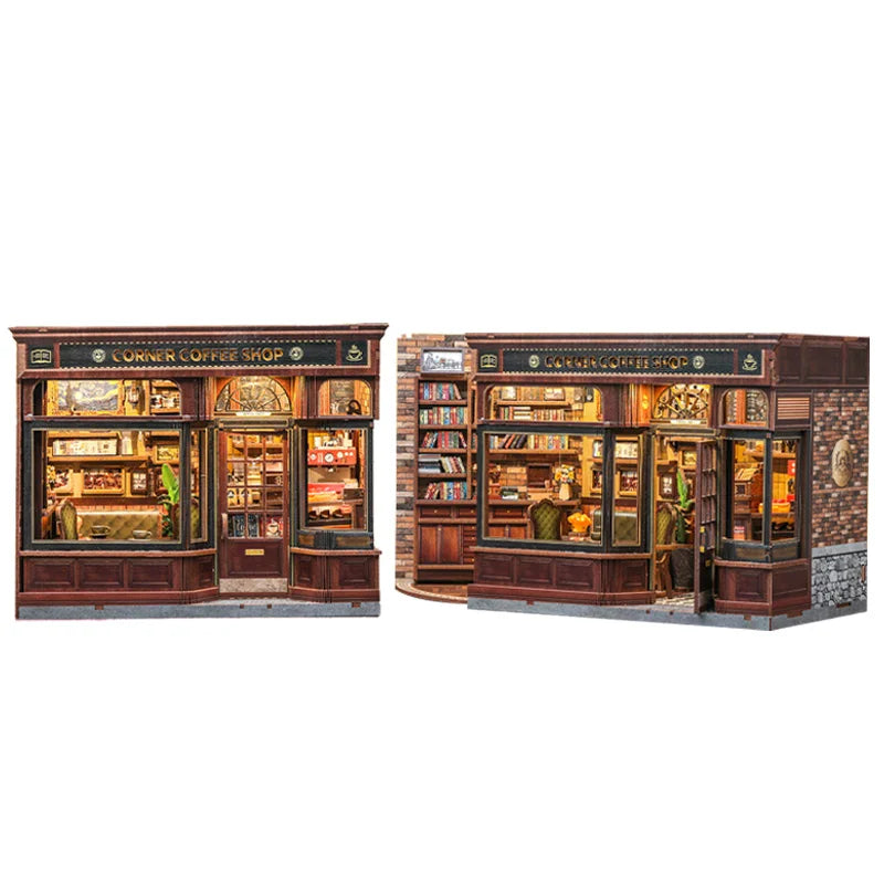 CUTEBEE Book Nook DIY Building Kit with Laser-Cut Precision Pieces 3D Wooden Puzzle  Collectible Desk Home Decor for Gift Idea