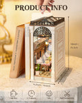 Robotime Arcade Dating Booknook with Dust Cover DIY Miniature Dolls House Kit 3D Wooden Puzzle Bookend Bookshelf Decor Gift