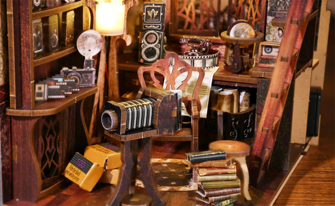 Booknook Kit DIY Wooden Puzzle Miniature House Kit For Bookshelf Room Decoration Insert Magic Dollhouse home improvement