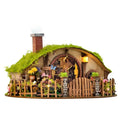 Retro DIY Wooden Magic Ring House Miniature Kits With LED Lights Adult Craft Model Building Home Desk Decoration Creative Gift