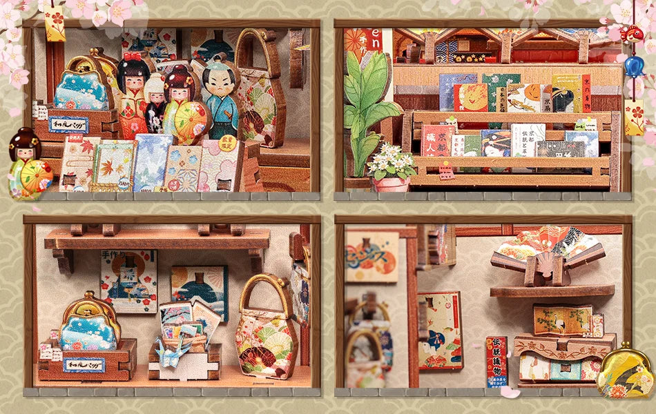 CUTEBEE Book Nook DIY Building Kit with Laser-Cut Precision Pieces 3D Wooden Puzzle  Collectible Desk Home Decor for Gift Idea