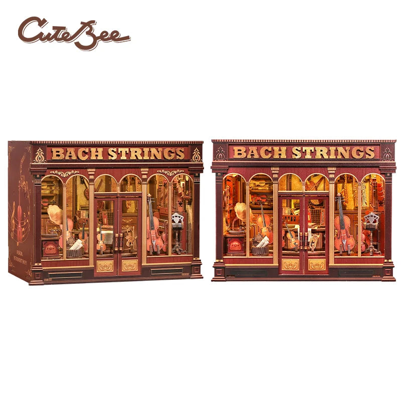 CUTEBEE Book Nook DIY Building Kit with Laser-Cut Precision Pieces 3D Wooden Puzzle  Collectible Desk Home Decor for Gift Idea