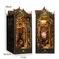Book Nook Kit DIY Mini 3D Wooden Puzzle Handmade Bookshelf Dollhouse Model Bookend Building Home Decoration Toy Christmas Gifts