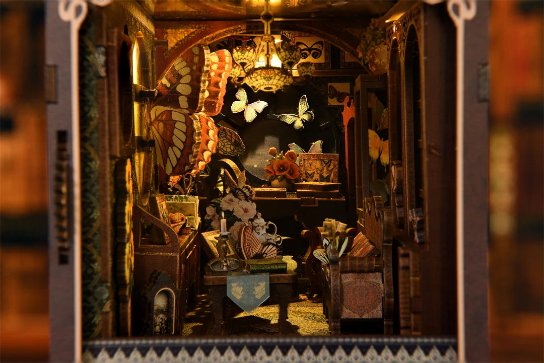 Booknook Kit DIY Wooden Puzzle Miniature House Kit For Bookshelf Room Decoration Insert Magic Dollhouse home improvement