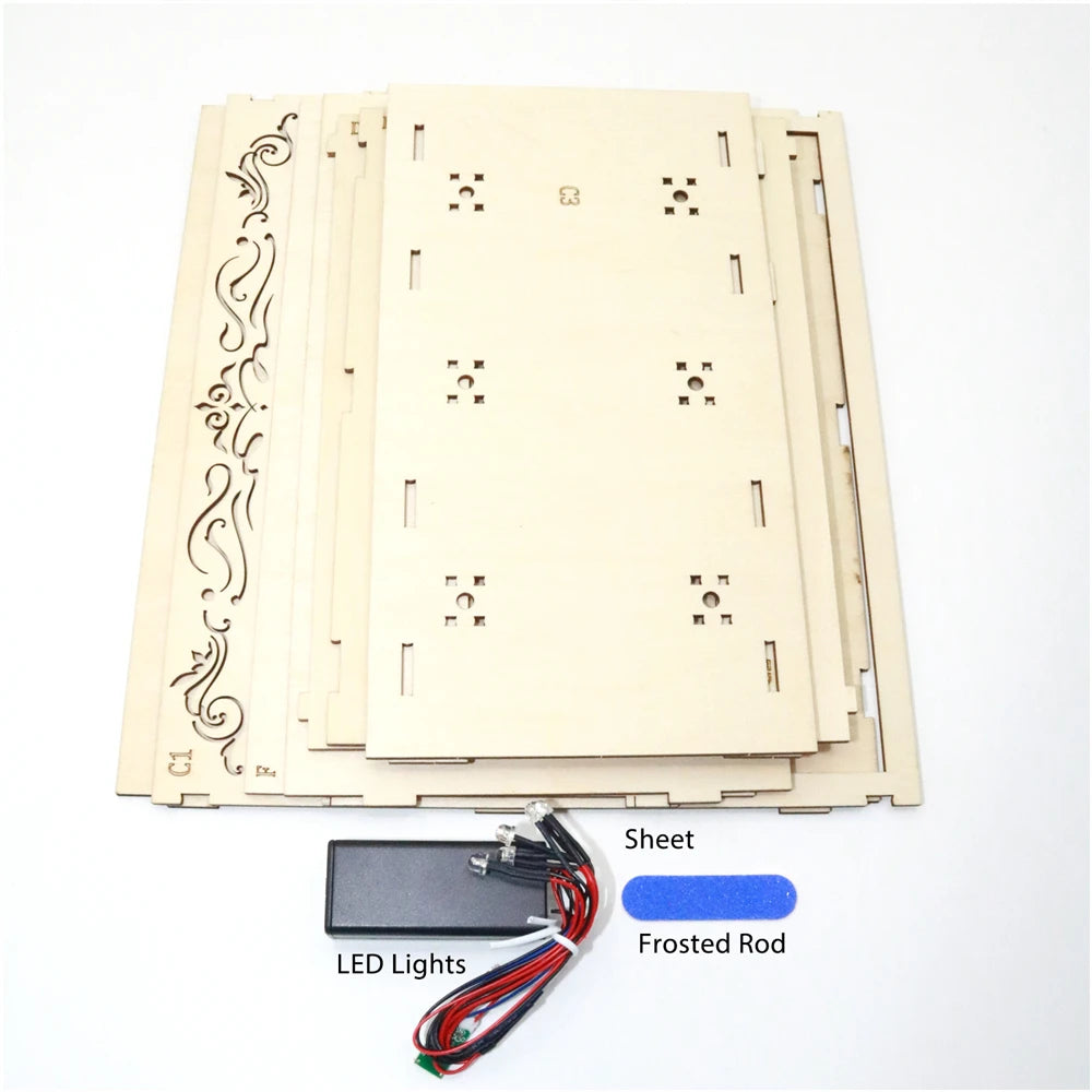 Book Nook Kit Creativity DIY 3D Puzzle Wooden with LED Light Carving Free Engraving Custom Name Figurines Dollhouse Birthday