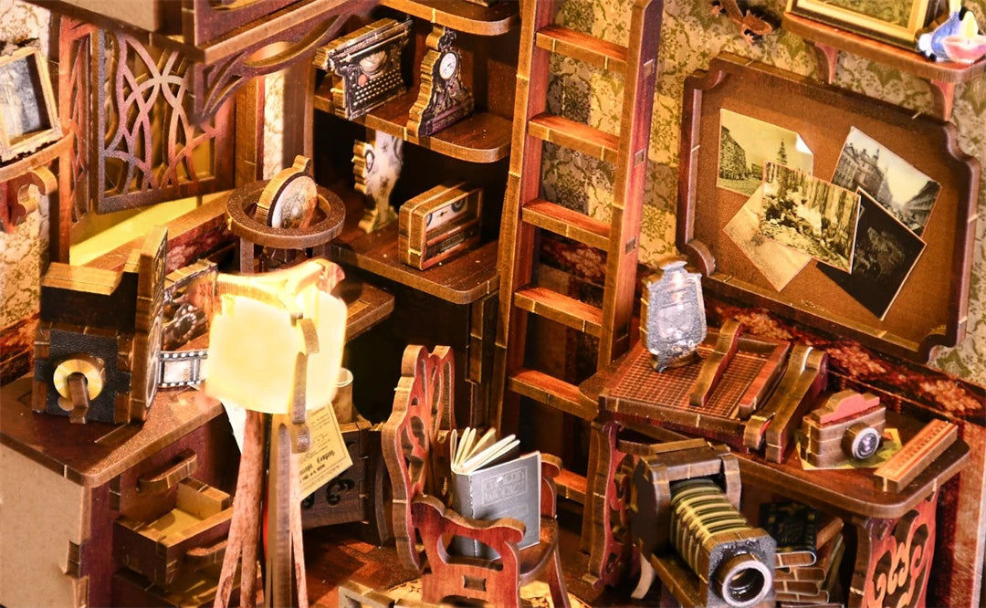 Booknook Kit DIY Wooden Puzzle Miniature House Kit For Bookshelf Room Decoration Insert Magic Dollhouse home improvement
