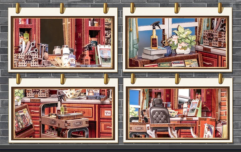 CUTEBEE Book Nook DIY Building Kit with Laser-Cut Precision Pieces 3D Wooden Puzzle  Collectible Desk Home Decor for Gift Idea