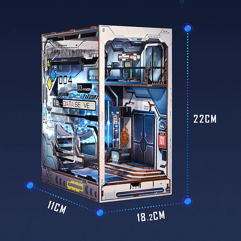 Book Nook Kit DIY Miniature House Wooden Book Shelf Insert Model Dollhouses With Light 3D Puzzle Building Toys For Kids Gifts