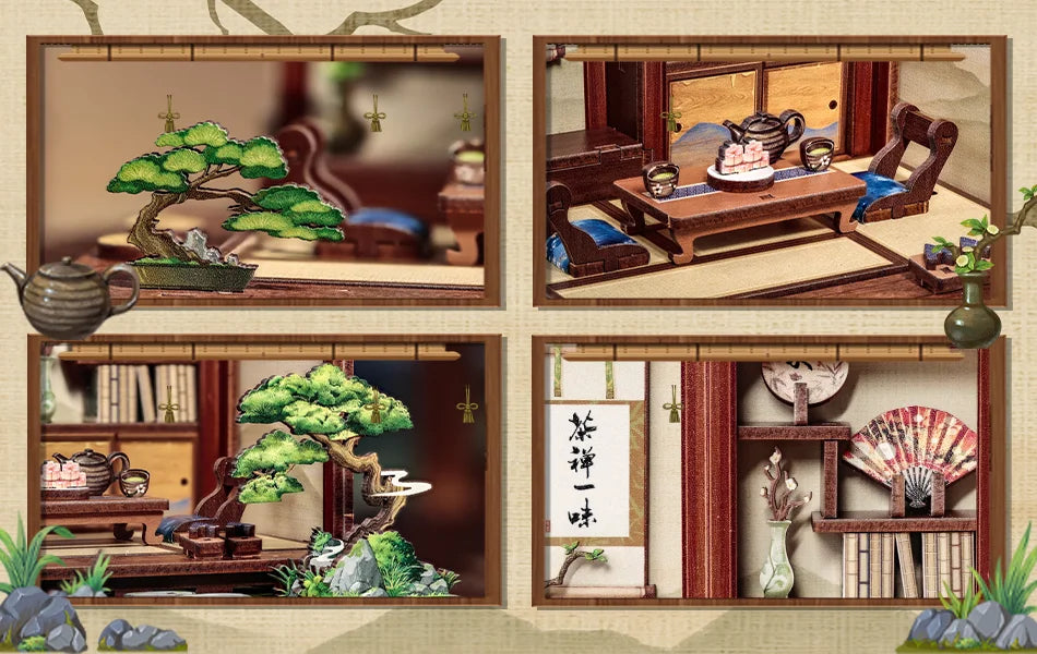 CUTEBEE Book Nook DIY Building Kit with Laser-Cut Precision Pieces 3D Wooden Puzzle  Collectible Desk Home Decor for Gift Idea