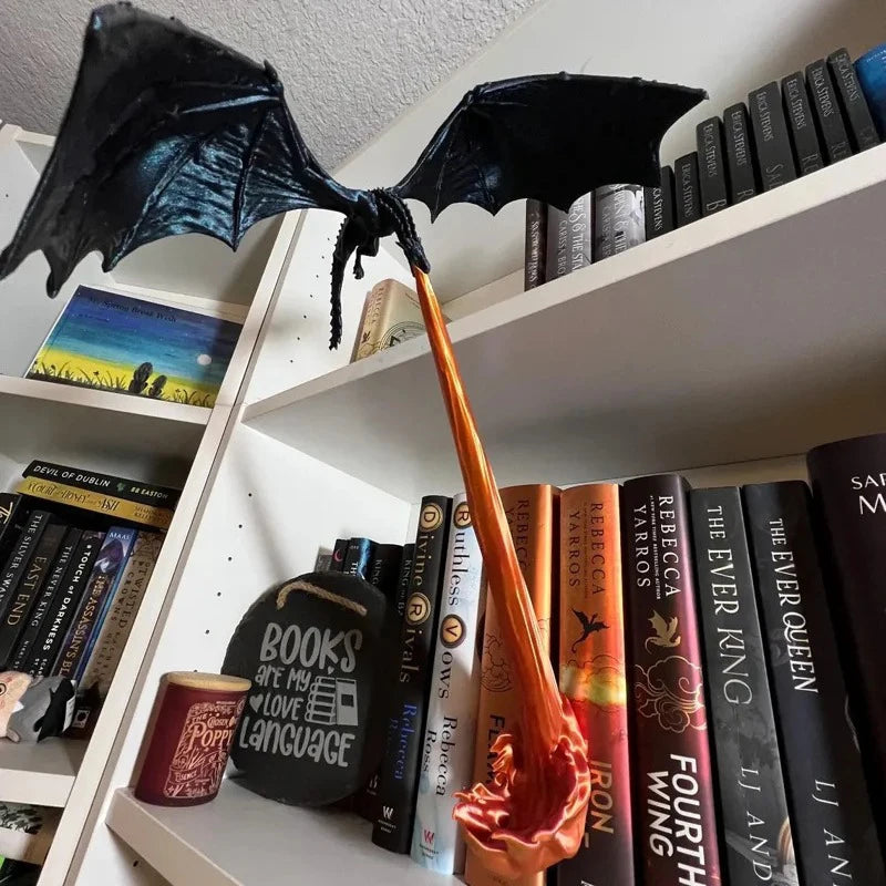 Novelty Dragon Flame Book Nook Adornment, a Perfect Birthday Gift.