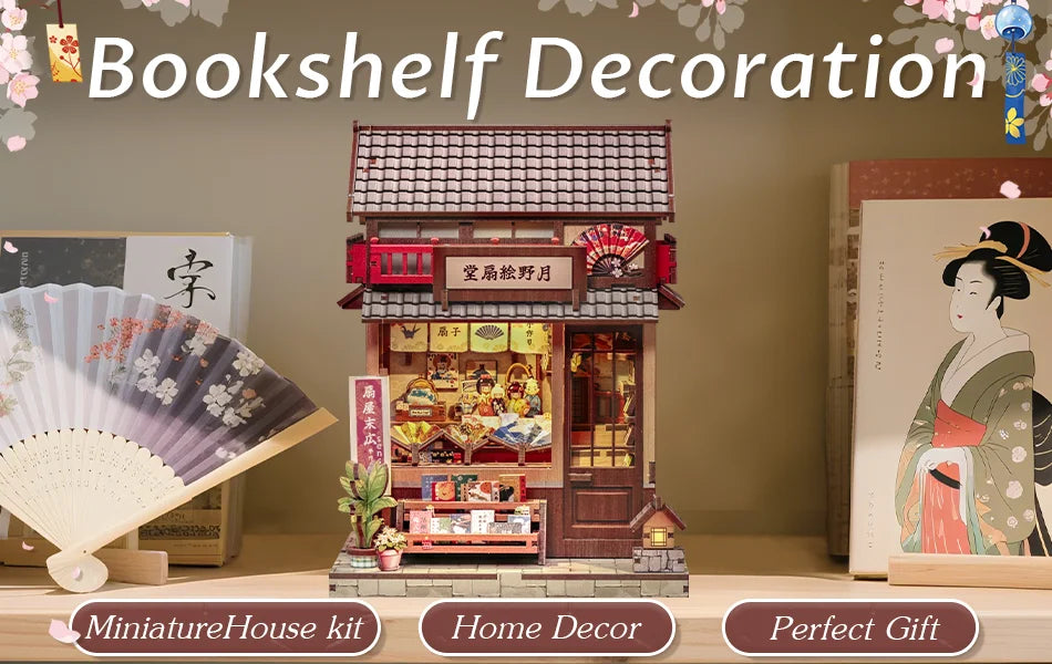 CUTEBEE Book Nook DIY Building Kit with Laser-Cut Precision Pieces 3D Wooden Puzzle  Collectible Desk Home Decor for Gift Idea