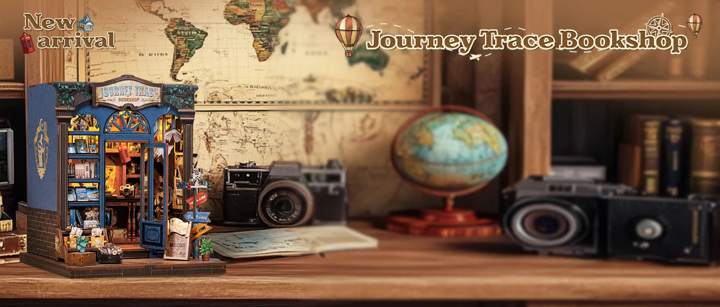 CUTEBEE Book Nook DIY Building Kit with Laser-Cut Precision Pieces 3D Wooden Puzzle  Collectible Desk Home Decor for Gift Idea