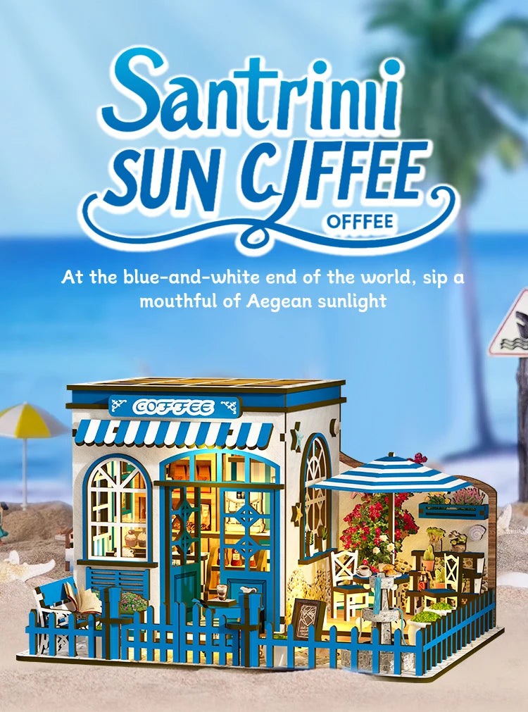 Book Nook Kit DIY Doll House With LED Light Bookshelf Insert Wooden Mini Dollhouse Furniture Light Kit For Birthday Family Gift