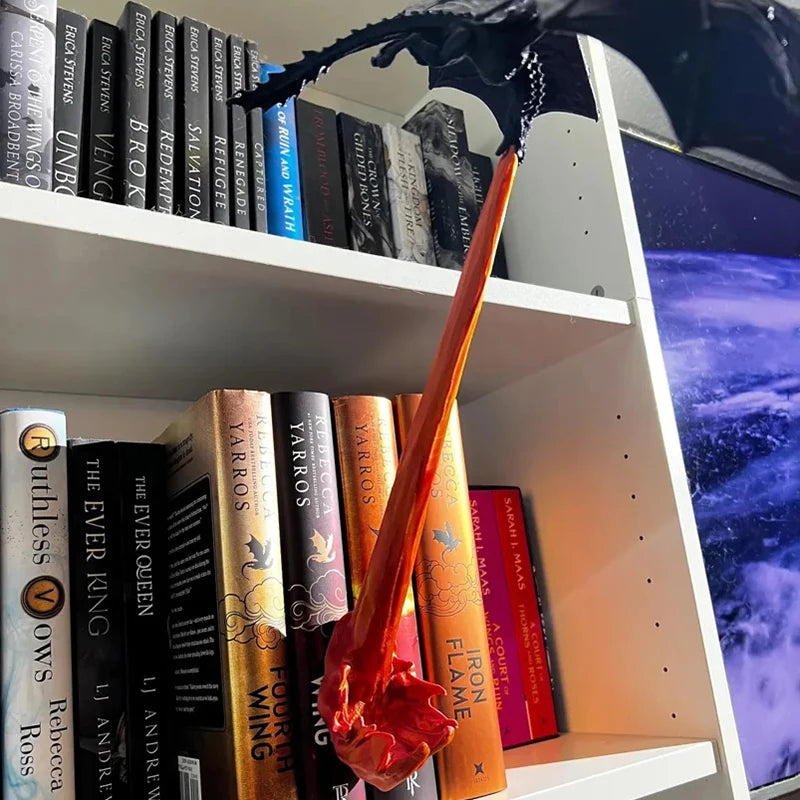 Novelty Dragon Flame Book Nook Adornment, a Perfect Birthday Gift.