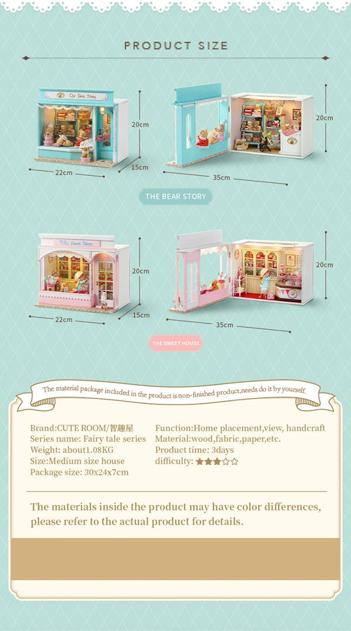 2014 New HomeMiniature House Diy Dollhouse Casa Tiny Dolls Houses Roombox miniaturas For Children Toys Birthday Gifts Booknook