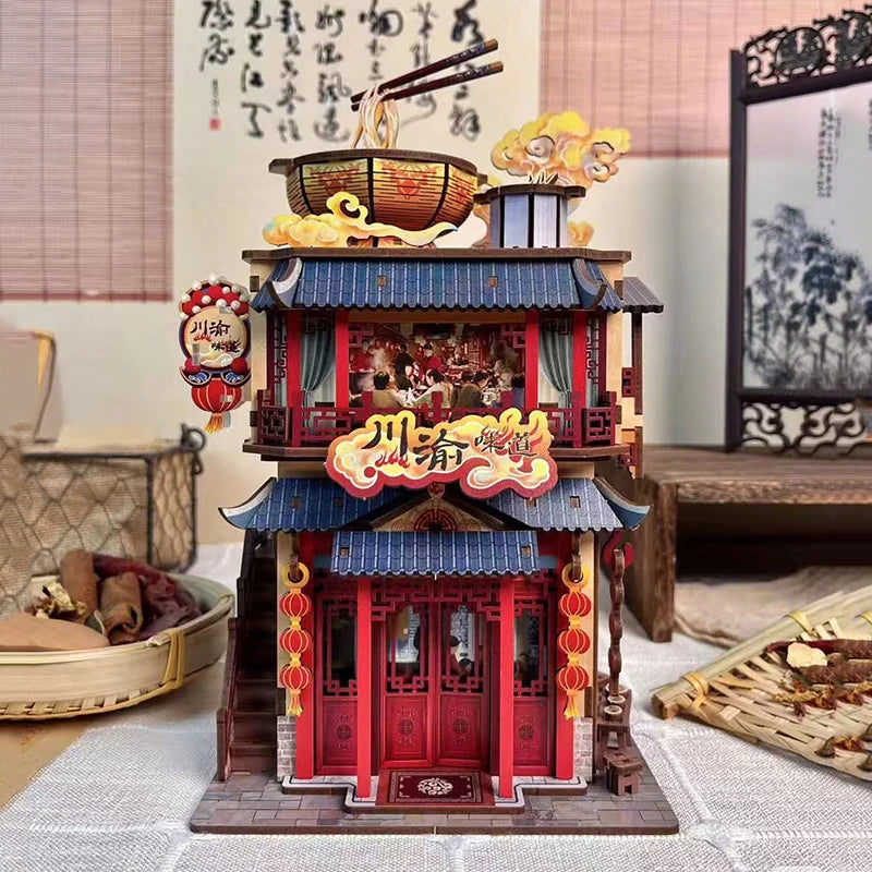 DIY Book Nook Shelf Insert Kits Wooden Miniature Model Kit Cyberrpunk Bookend Assembled Bookshelf Home Decor Christmas Gifts