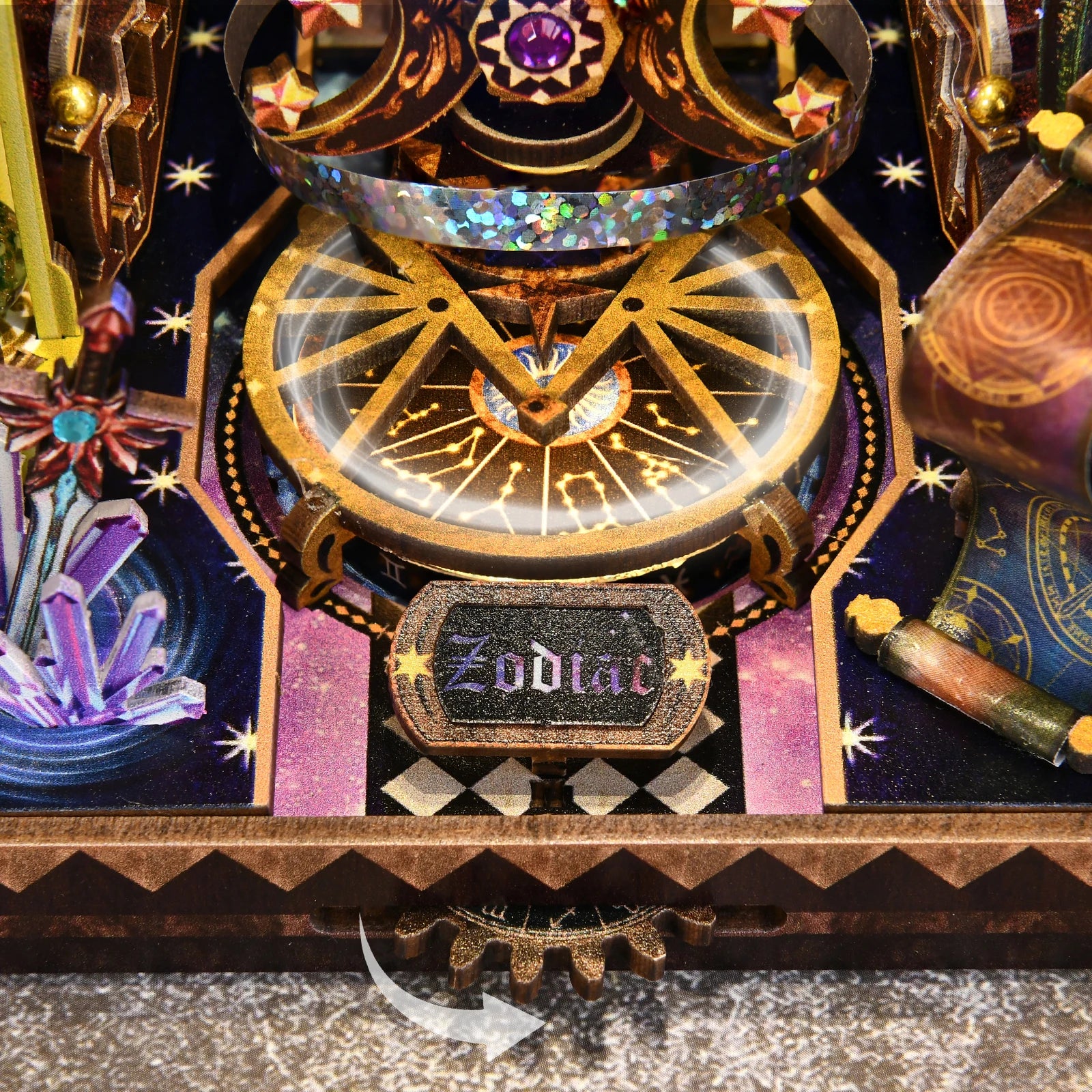 Book Nook Kit Twelve Constellations 3D DIY Wooden Puzzle Handmade Bookshelf Dollhouse Model Bookend Building Home Decoration