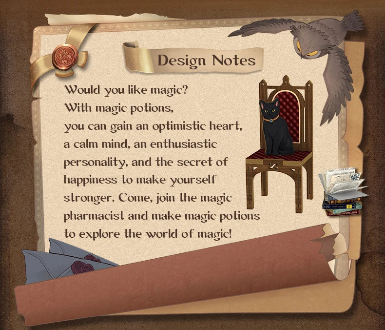 CUTEBEE DIY Book Nook Kit Miniature Book Nook with Touch Light Model Building Adults for Christmas Decoration (Magic Pharmacist)