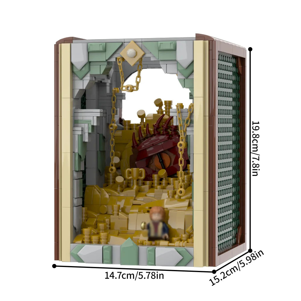 MOC-222251 Book Nook - Smaug Building Blocks Blocks Toy Children's Birthday Gift