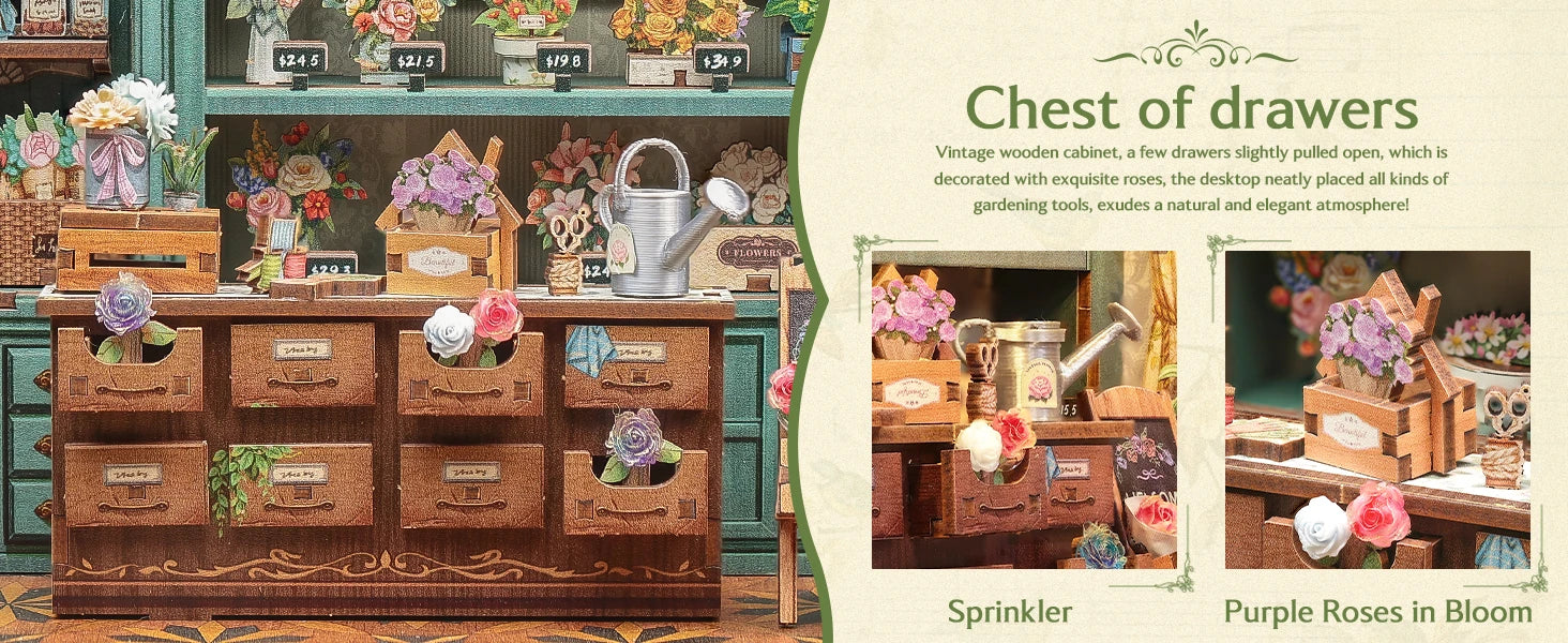 CUTEBEE Book Nook DIY Building Kit with Laser-Cut Precision Pieces 3D Wooden Puzzle  Collectible Desk Home Decor for Gift Idea