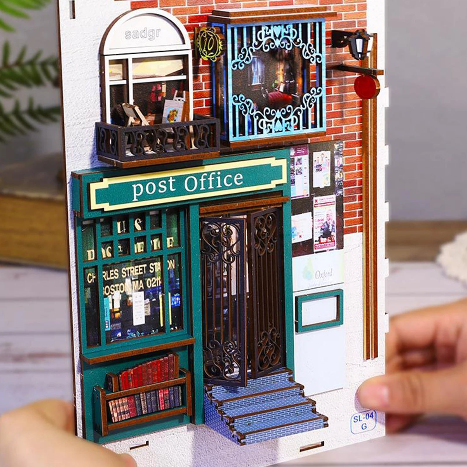 DIY Wooden Book Nook 3D Puzzle Miniature Doll House Kit With Touch Light World Bookshelf Assembly Bookend Eternal Bookstore 2023