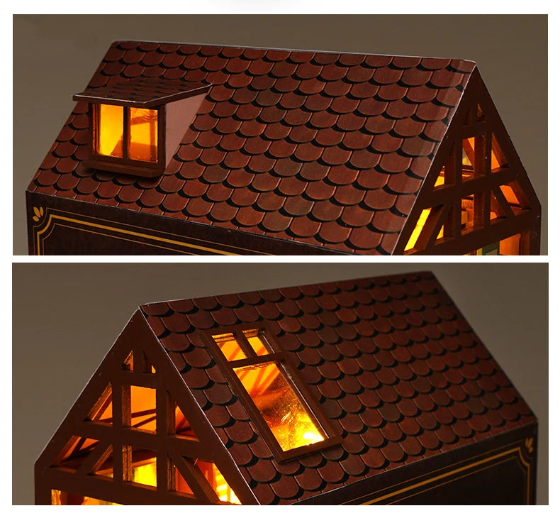 New Book Nook Japanese City Alley Model Building Bookend Bookshelf Insert Bookcase DIY Assemble Toys Child Girl Adult Gift Casa