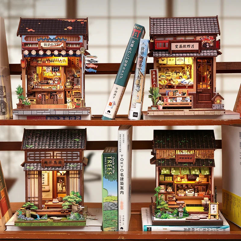 CUTEBEE Book Nook DIY Building Kit with Laser-Cut Precision Pieces 3D Wooden Puzzle  Collectible Desk Home Decor for Gift Idea