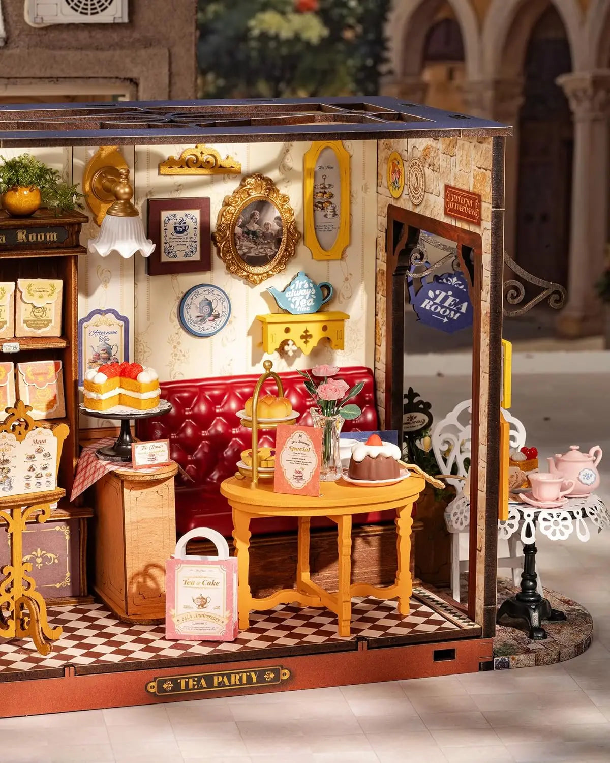 Robotime Rolife DIY Miniature Dollhouse Kit Leisure Time Tea RoomCrafts Hobbies Amazing Gift for Women Children DG171 | BookNook Store