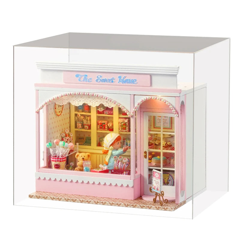 2014 New HomeMiniature House Diy Dollhouse Casa Tiny Dolls Houses Roombox miniaturas For Children Toys Birthday Gifts Booknook