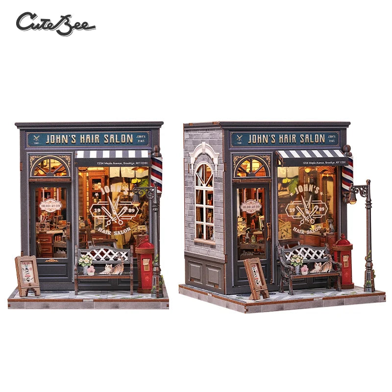 CUTEBEE Book Nook DIY Building Kit with Laser-Cut Precision Pieces 3D Wooden Puzzle  Collectible Desk Home Decor for Gift Idea