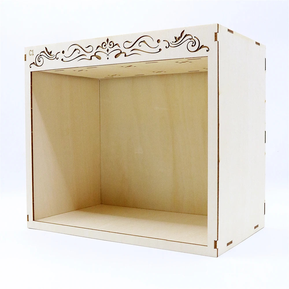 Book Nook Kit Creativity DIY 3D Puzzle Wooden with LED Light Carving Free Engraving Custom Name Figurines Dollhouse Birthday