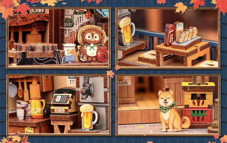 CUTEBEE Book Nook DIY Building Kit with Laser-Cut Precision Pieces 3D Wooden Puzzle  Collectible Desk Home Decor for Gift Idea