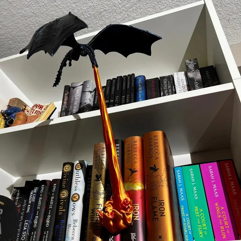 Novelty Dragon Flame Book Nook Adornment, a Perfect Birthday Gift.