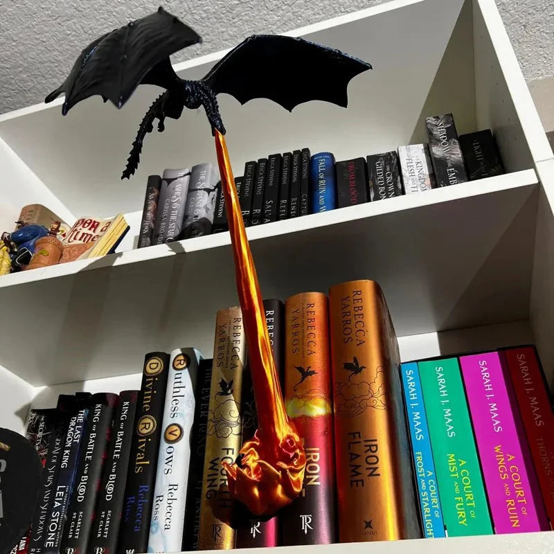 Novelty Dragon Flame Book Nook Adornment, a Perfect Birthday Gift.