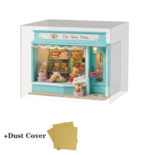 2014 New HomeMiniature House Diy Dollhouse Casa Tiny Dolls Houses Roombox miniaturas For Children Toys Birthday Gifts Booknook