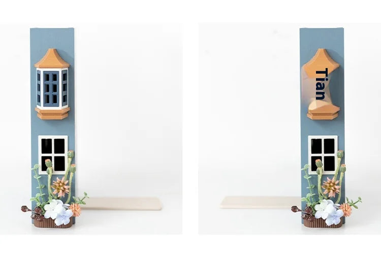 Fake Books Bookends With Led Light Book Holders Booknook Model Kit For Bookshelf Insert Miniature Ornament Decor Christmas Gifts