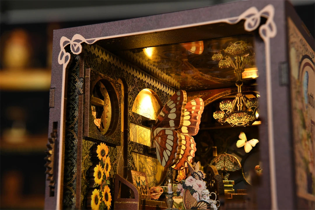 Booknook Kit DIY Wooden Puzzle Miniature House Kit For Bookshelf Room Decoration Insert Magic Dollhouse home improvement