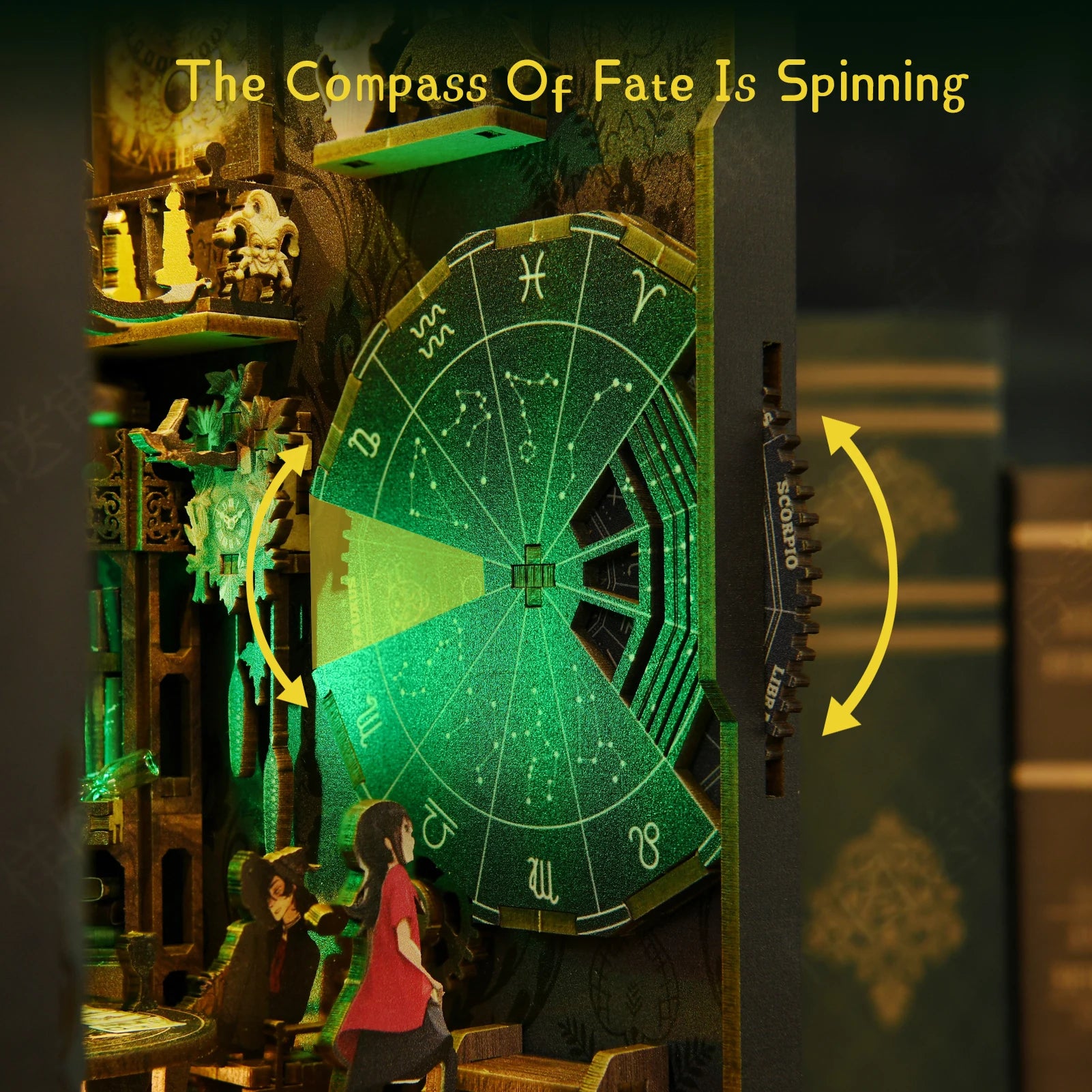 Book Nook Kit Magic House DIY 3D Wooden Puzzle Home Decoration DIY House Kit for Bookshelf Miniature Insert Book Stand Bookshelf