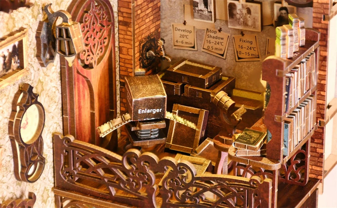 Booknook Kit DIY Wooden Puzzle Miniature House Kit For Bookshelf Room Decoration Insert Magic Dollhouse home improvement