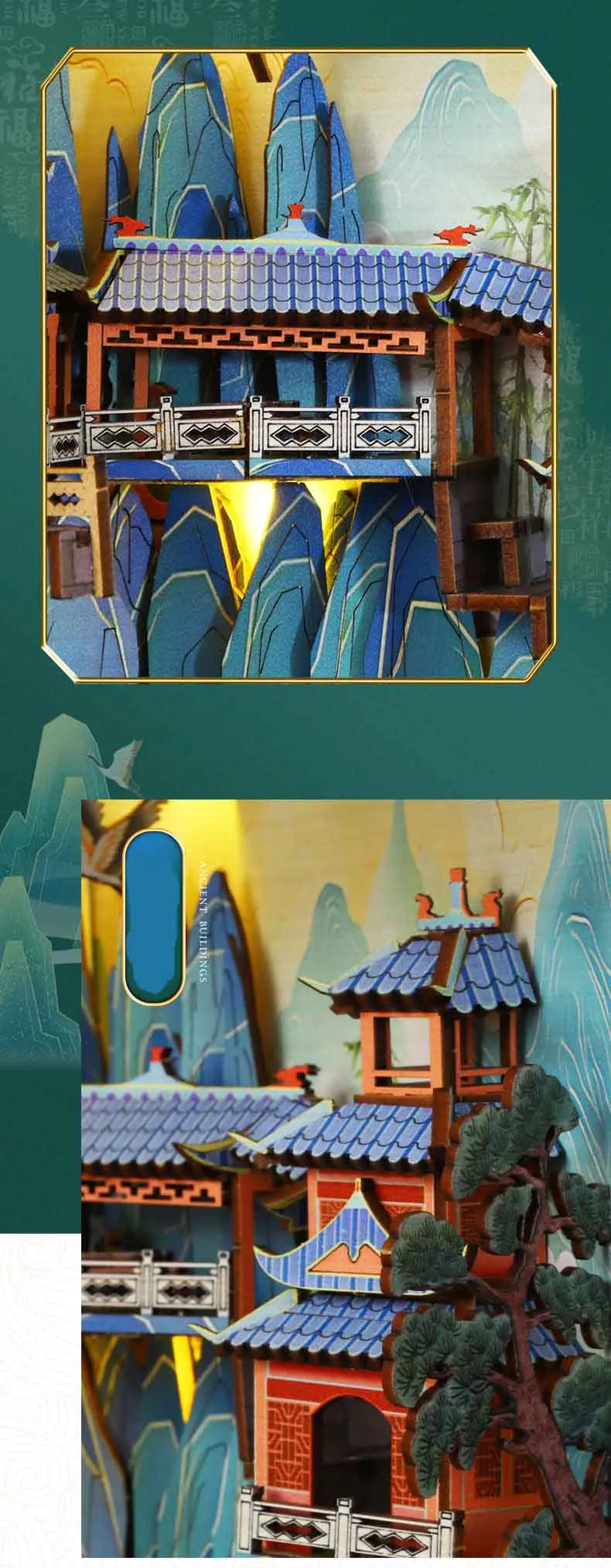 Book Nook Shelf Insert  Casa Miniature Doll House Kit Toys Home Dollhouse Bookends Furniture Wooden Bookshelf Birthday Gifts