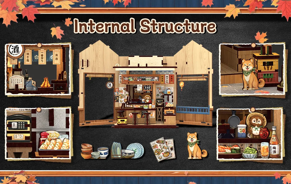 CUTEBEE DIY Book Nook Kit Miniature Dollhouse with Light Wooden Bookshelf Insert Retro Booknook Christmas Birthday Party Gift